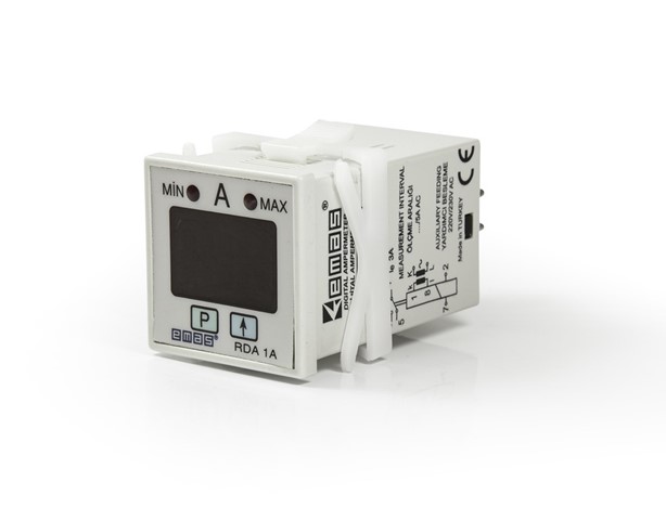 RD Serisi 8 Pin'li 230VAC 1CO 5A (rezistif) Dijital Ampermetre Panelmetre